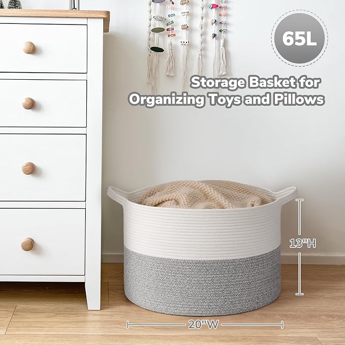 Goodpick Large Storage Basket 19.7'' x 12.6'', Basket - Image 3