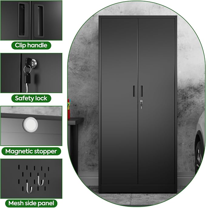 71.31" H Metal Broom Closet Storage Cabinets - Image 4