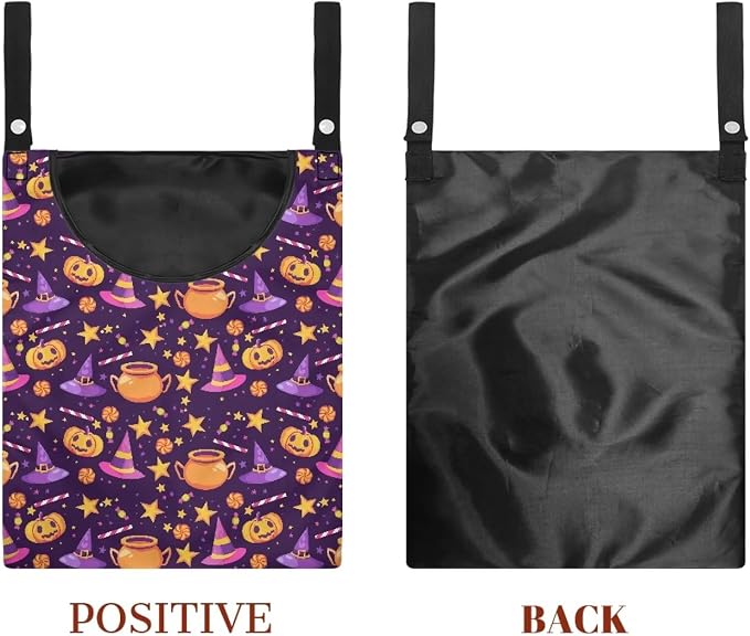 Halloween Magic Hat Clothespin Bag Large Capacity Hanging Storage Reusable - Image 7