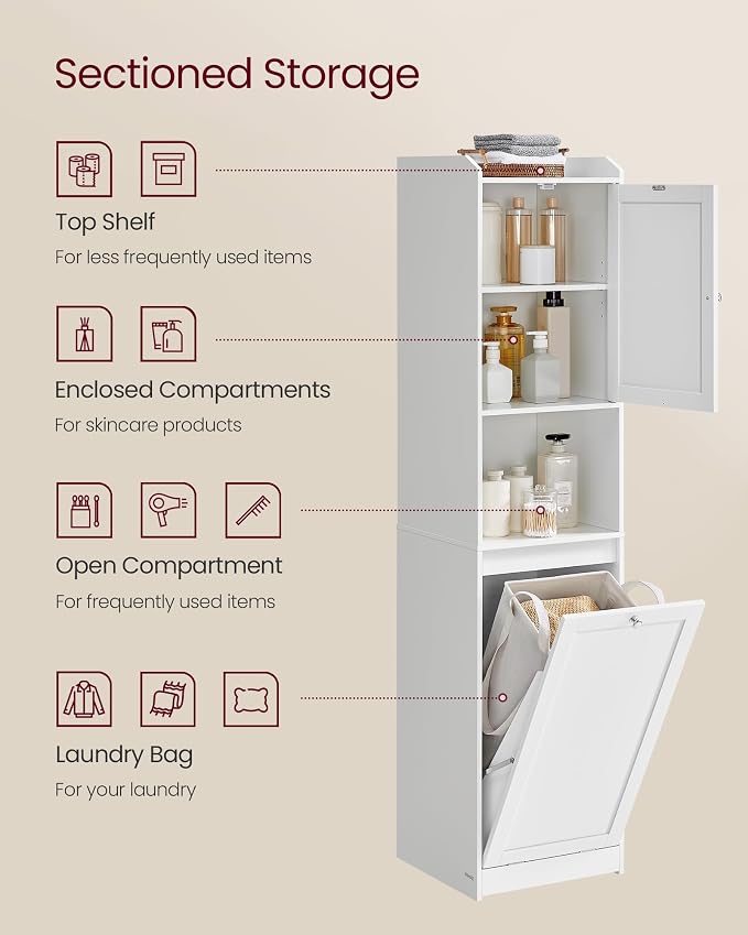 VASAGLE Tall Storage Cabinet, Storage Unit - Image 4