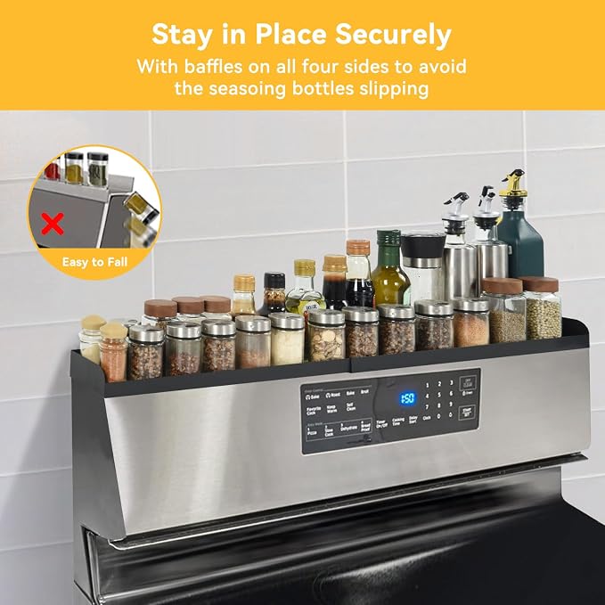 OTraki Magnetic Stove Top Shelf Spice Rack - Image 3