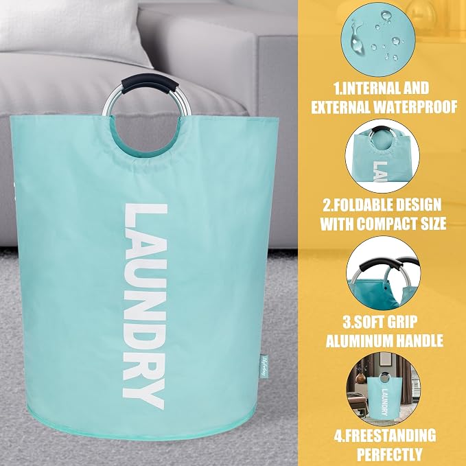 160L Large Laundry Basket, Collapsible Laundry Hamper - Image 3