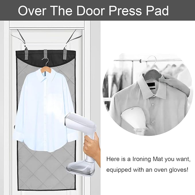 Over-The-Door Steamer Mat, Foldable Wall Mount & Portable Steamer Door Pad - Image 2