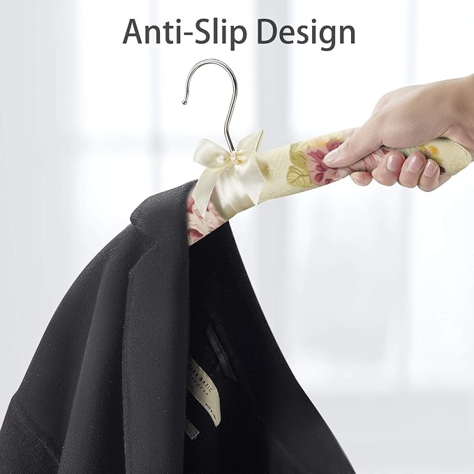 GLCON 16 Inches Satin Padded Hangers - Image 3