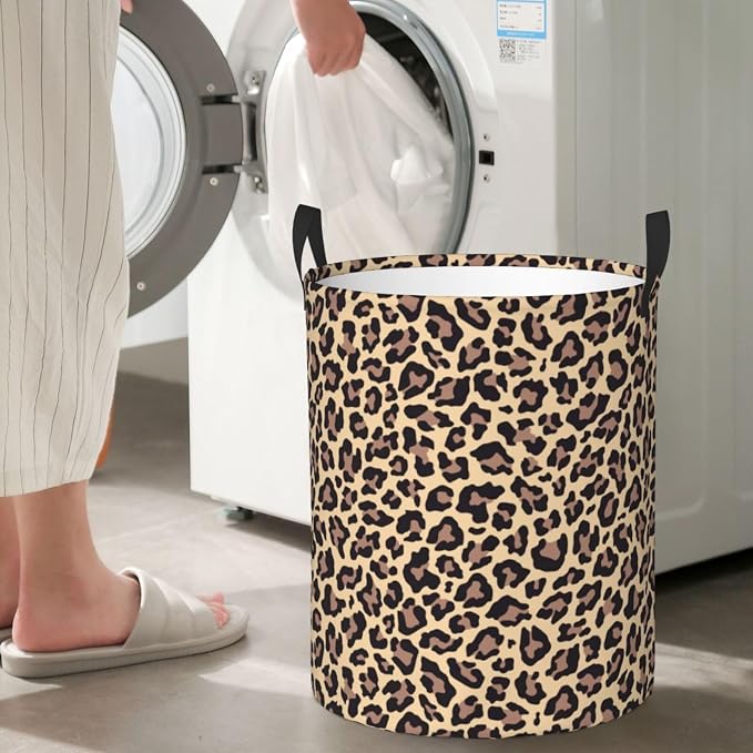 Leopard Print Animal Cheetah Laundry Hamper Bag - Image 6