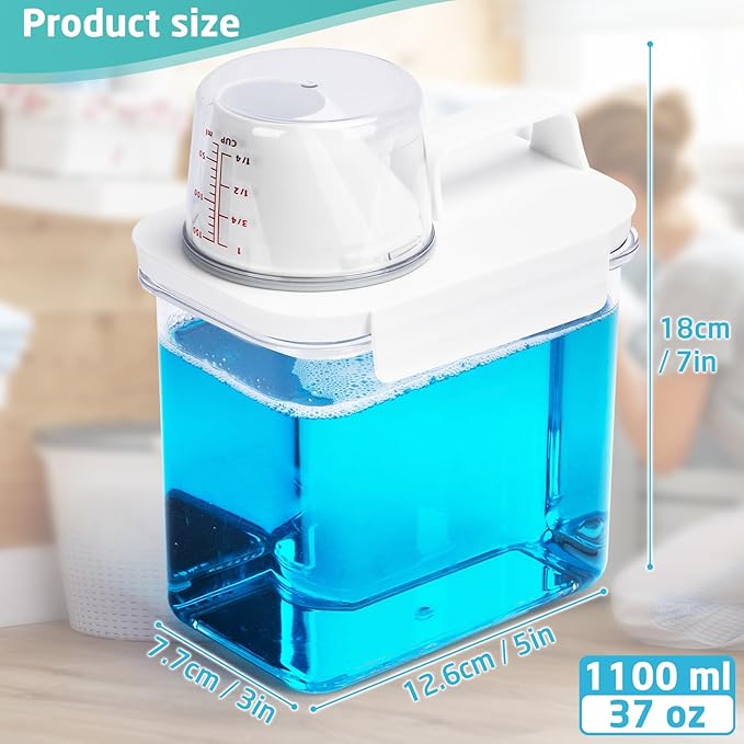 Laundry Detergent Dispenser-2 Pack, 37 oz Detergent Dispenser - Image 3
