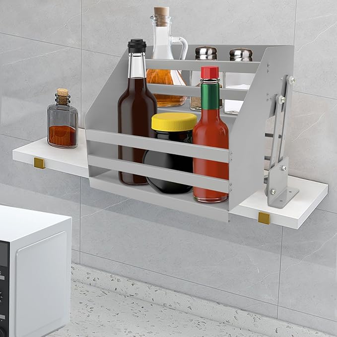 Pull Down Cabinet Organizer, 2 Tier 22.05lbs Heavy-Duty Stainless Steel - Image 6