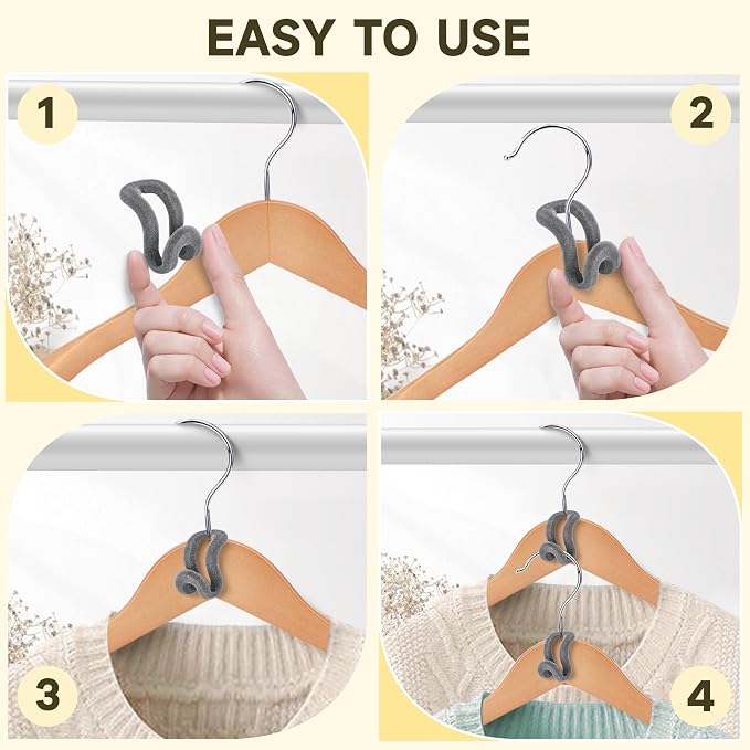 Mlici Velvet Clothes Hanger Connector Hooks - Image 8