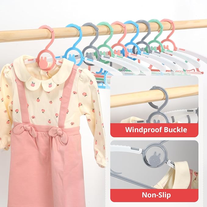 Baby Hangers for Closet Adjustable, Extendable & Stackable Kids Hangers - Image 4
