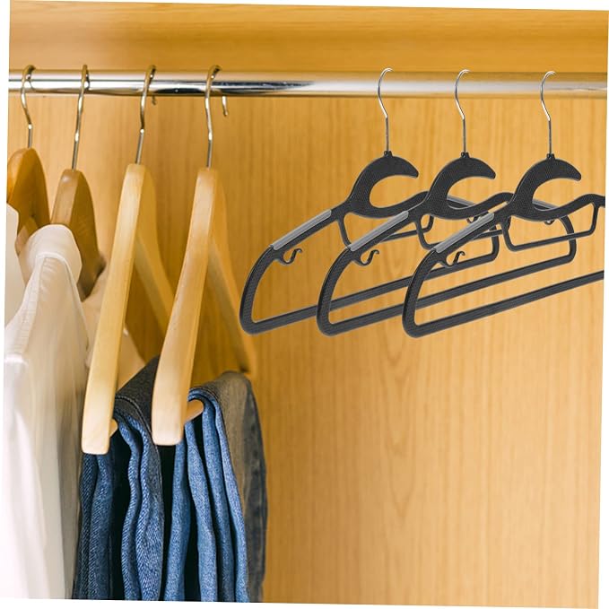 10pcs Extra Wide Non-Slip Plastic Hangers - Image 8