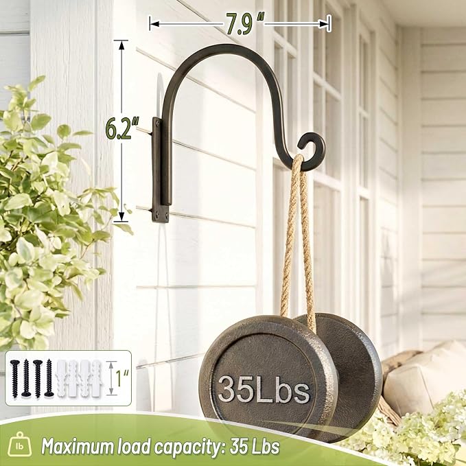 Heavy Duty Plant Hanger Bracket -2 Packs, 35lbs Weight Capacity - Image 3