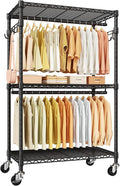P1 Rolling Clothes Rack, Portable Wardrobe Closet by UlifHome