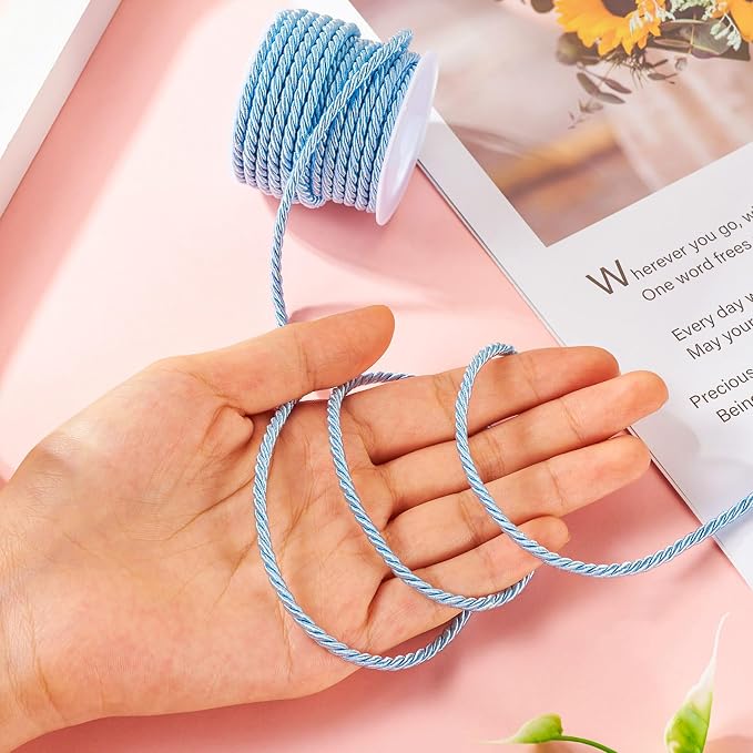 3 mm Twine Cord Rope Twine Thread Beading Cord 3 Braided Decorative Rope Cord - Image 5
