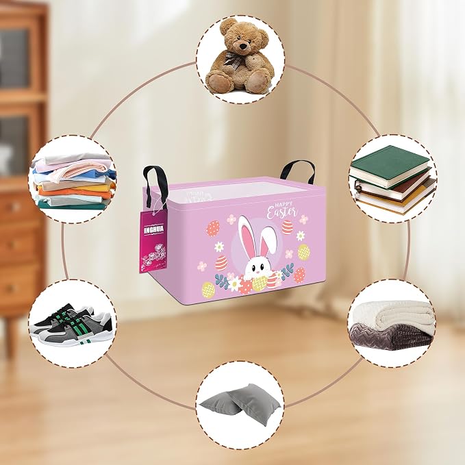 Rectangular Storage Basket Fabric Organizer Bin - Image 7