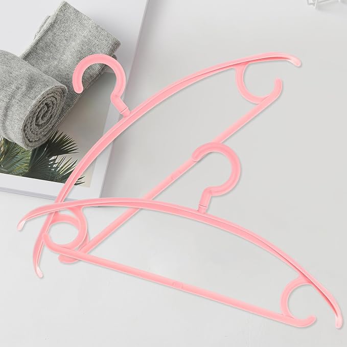 Housoutil Wide Thick Plastic Coat Hangers 10pcs Set Non-Slip Solid Rotatable - Image 5