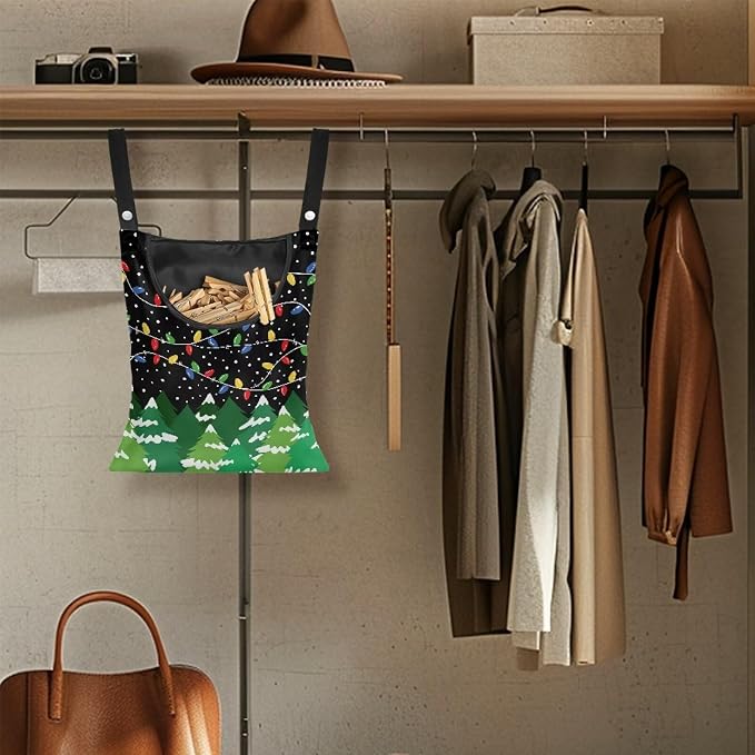 Christmas Tree Lights Clip Storage Bag Multi Purpose Clothespin Storage - Image 4