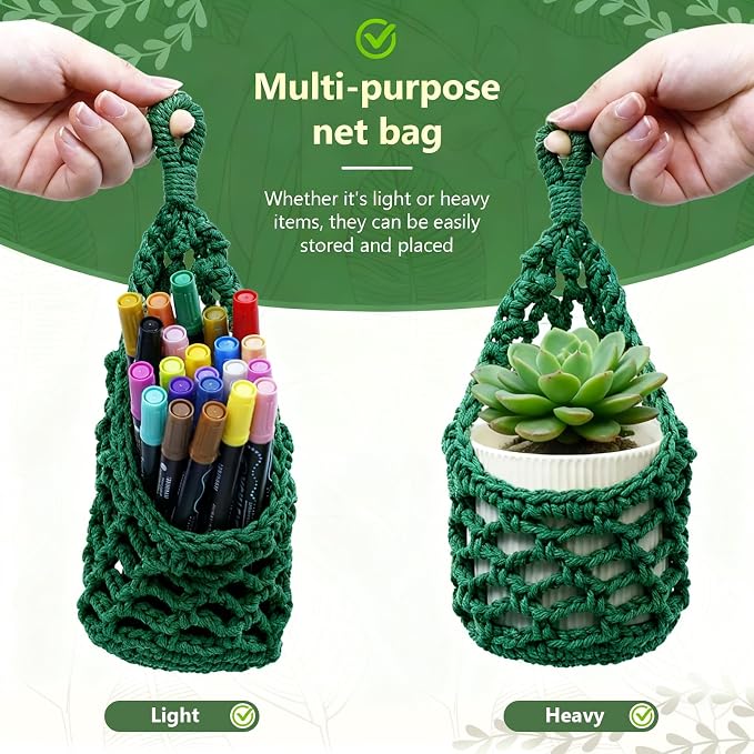 Macrame Wall Plant Hanger, Hanging Planter Basket Holder, Wall Planters - Image 2