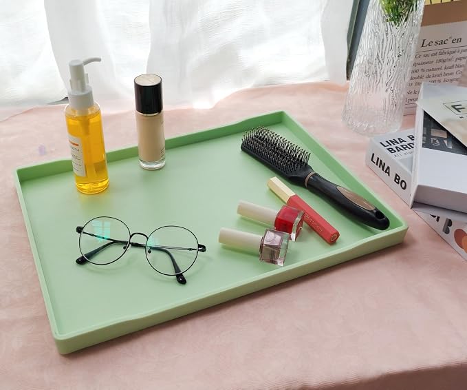 Green Serving Tray, Laegr Tray for Serving Accessory, Perfume and Display Use. - Image 4