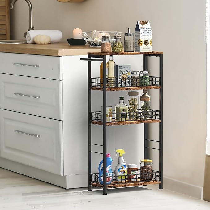 Slim Storage Cart Rolling Kitchen Cart - Image 6
