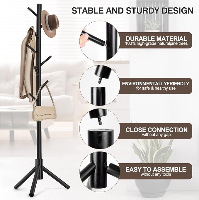 Coat Rack, Freestanding Coat Rack - Image 3