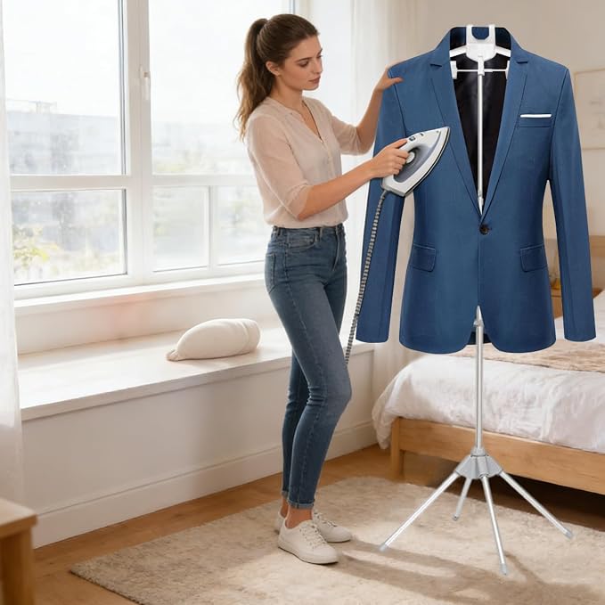 Clothes Steamer Stand – Telescopic Ironing Bracket - Image 4