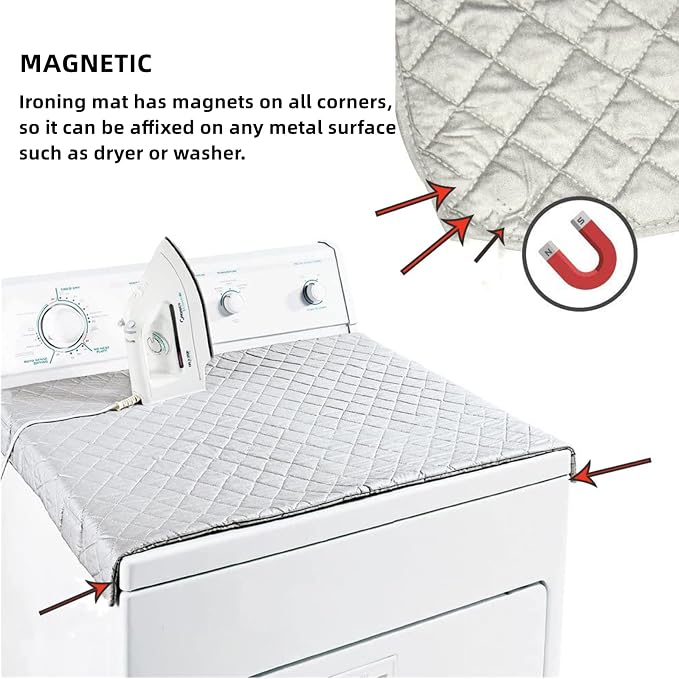 Ironing Mat for Table Top, Magnetic Ironing Mat Blanket Laundry Pad, Portable - Image 2