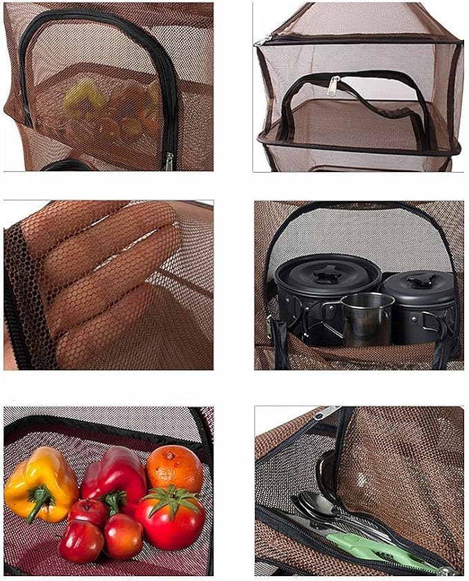 Desy & Feeci Camping Dry Net-4 Layer Outdoor Hanging Foldable Drying Rack - Image 2