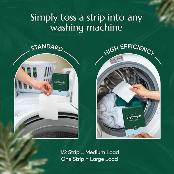 Earthwash Laundry Detergent Sheets 160 Ocean Breeze Sustainable Sanitizer Strips - Image 4
