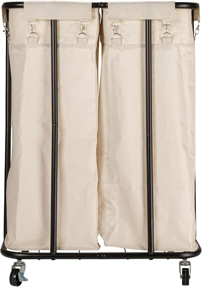 Household Essentials 2-Bag Rolling Laundry Sorter - Image 8