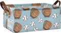 Baseball Glove Blue Pattern Foldable Storage Baskets by Unknown