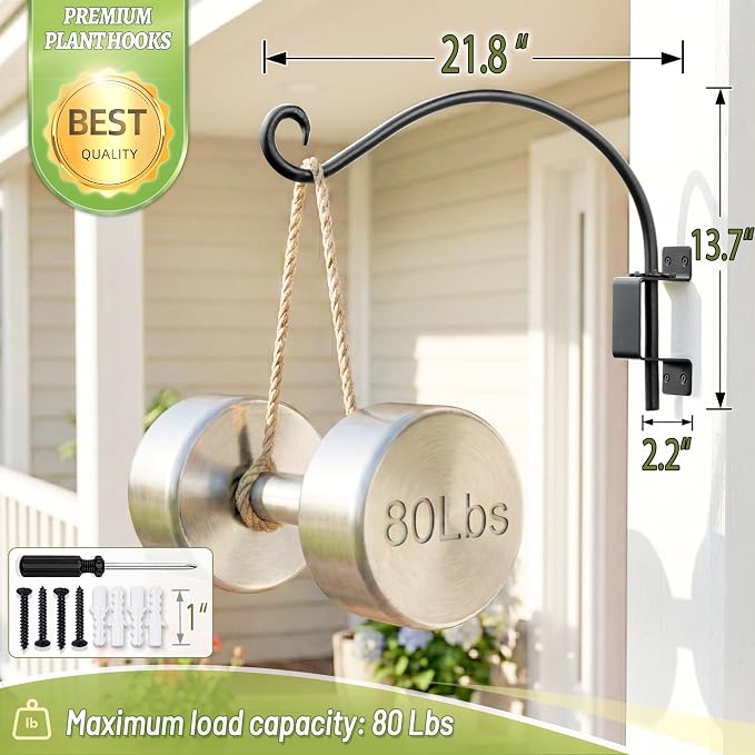 Qiang Ni Plant Hanger Outdoor: 22 Inch Bird Feeder Bracket - Image 4