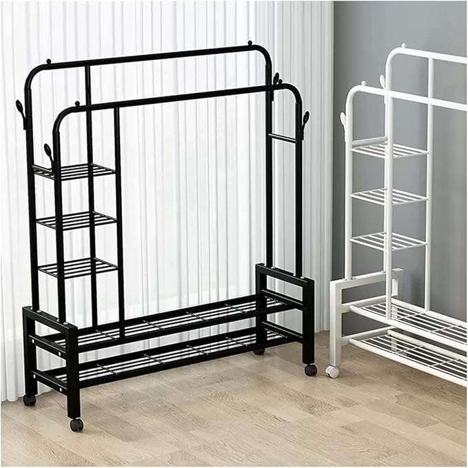 Standing Coat Stand Clothes Drying Rack Floor Balcony Home Clothesline Drying - Image 5
