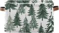 Pfrewn Christmas Square Storage Basket Woodland Rustic Forest Pine Trees by Pfrewn
