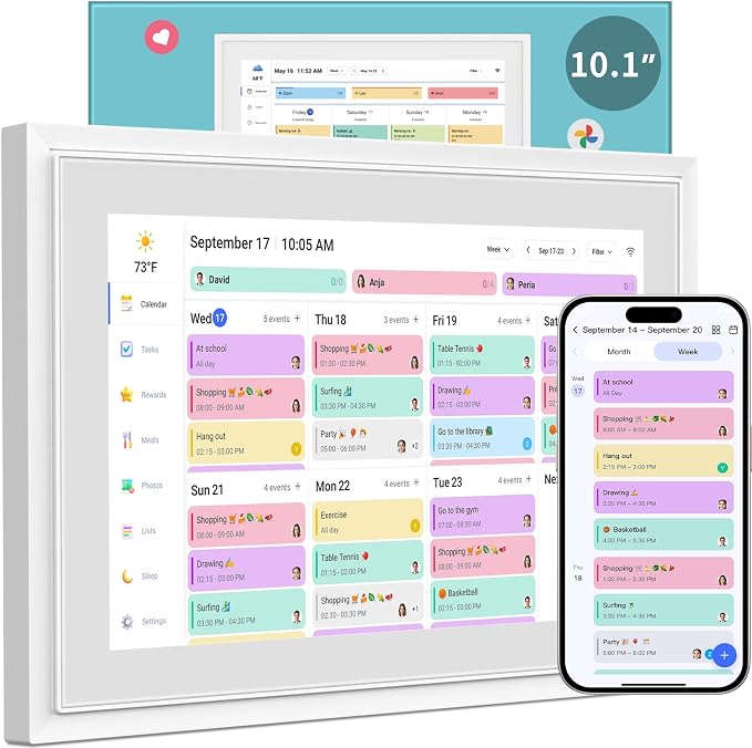Smart WiFi Digital Calendar, HD Touch Screen Home Interactive Electron Calender by LiviNGPAi