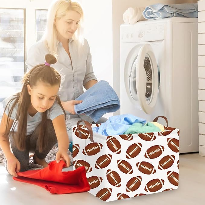 FXOLCSHE Rectangular Football Basket, Toy Organizer, Gift basket - Image 5