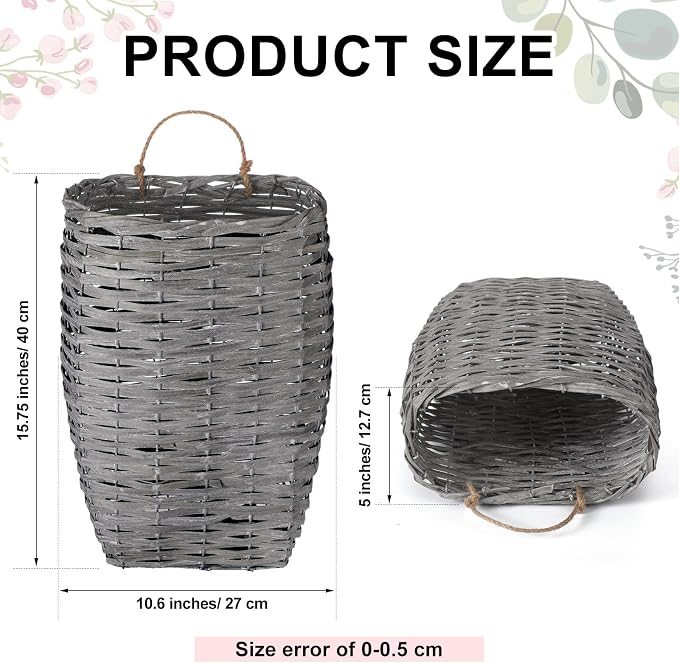 Marsui Front Door Basket Woven Hanging Basket - Image 3