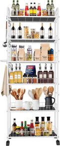 6in 6 Tier Slim Storage Cart by Seadasyoon