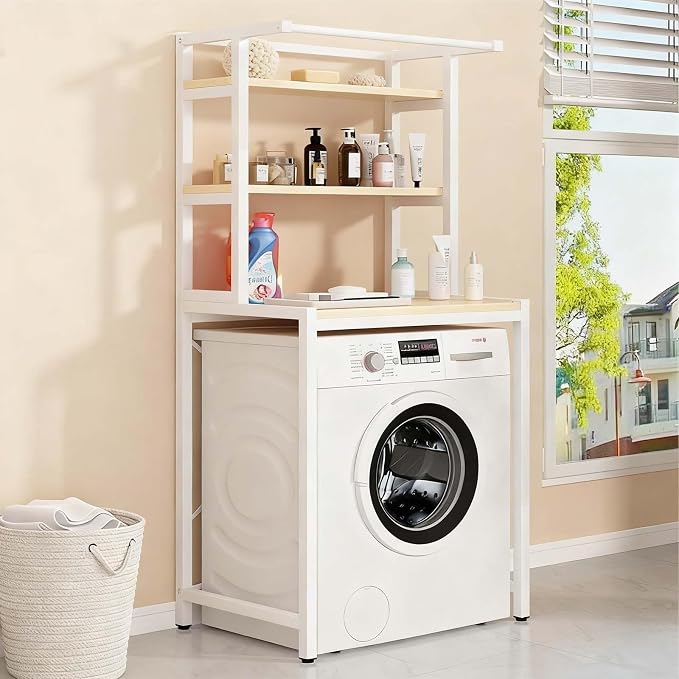 Space-Saving 3-Tier Over Washer and Dryer Storage Shelf, Heavy-Duty Over - Image 5