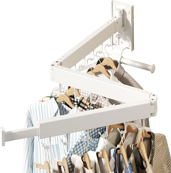 Wall Mounted Clothes Hanger, Clothes Drying Rack, Laundry Drying Rack, Clothes - Image 3