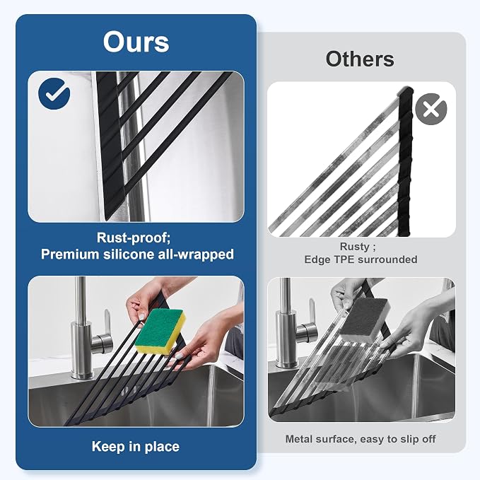 Triangle Roll Up Dish Drying Rack - Image 3