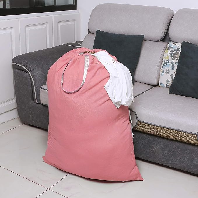 Heavy Duty Laundry Bag with Drawstring and Handle, Extra Large Travel Dirty - Image 7