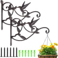 DEWEL Iron Plant Hangers, Outdoor Hanging Baskets by DEWEL
