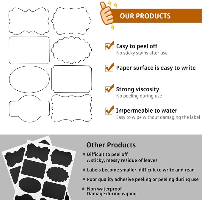 240 Pcs Labels for Jars, Pantry Labels, Food Label Stickers, Reusable - Image 3