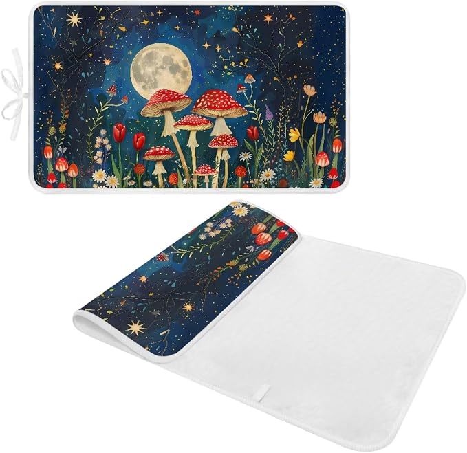Mushroom Moon Pattern Ironing Mat Portable Ironing Pad - Image 7