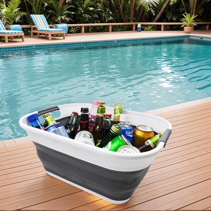 SAMMART 17.5L Small Collapsible/Foldable/Pop Up/Portable Washing Tub/Storage - Image 3