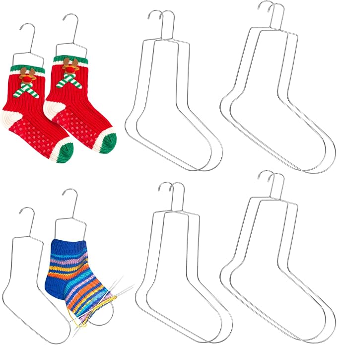 6 Pairs of 8in/9in/10in Sock Blockers Stainless Steel Blockers Drying Hanger by FACULX