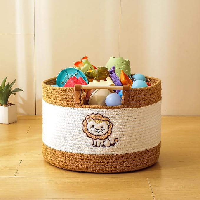 Toy Storage Bin Box for Kids Stuffed Animal Storage Basket for Blanket Baskets - Image 9