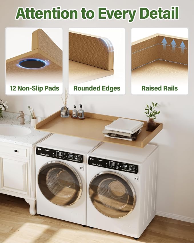 Washer Dryer Topper 54"x27.5" – Premium HD Polymer Laundry Countertop, - Image 6
