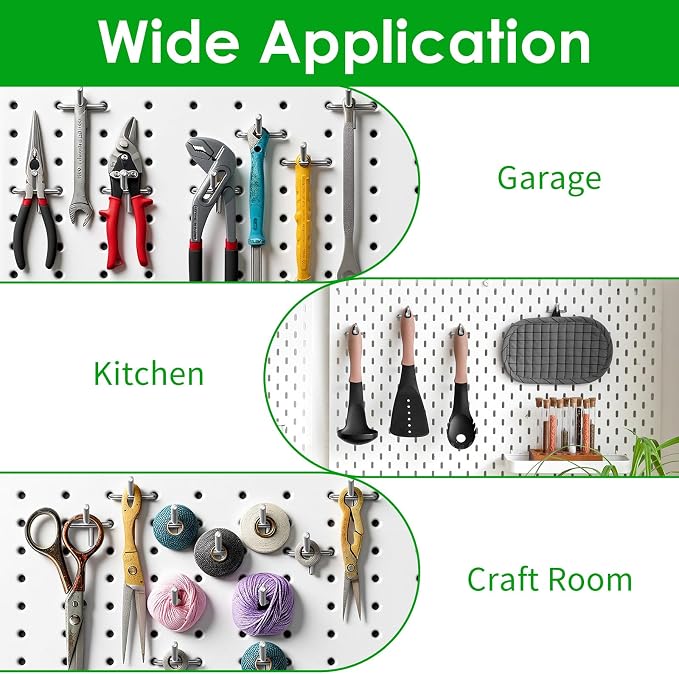 120pcs Pegboard Accessories Organizer Kit Peg Board Hooks Assortment - Image 5
