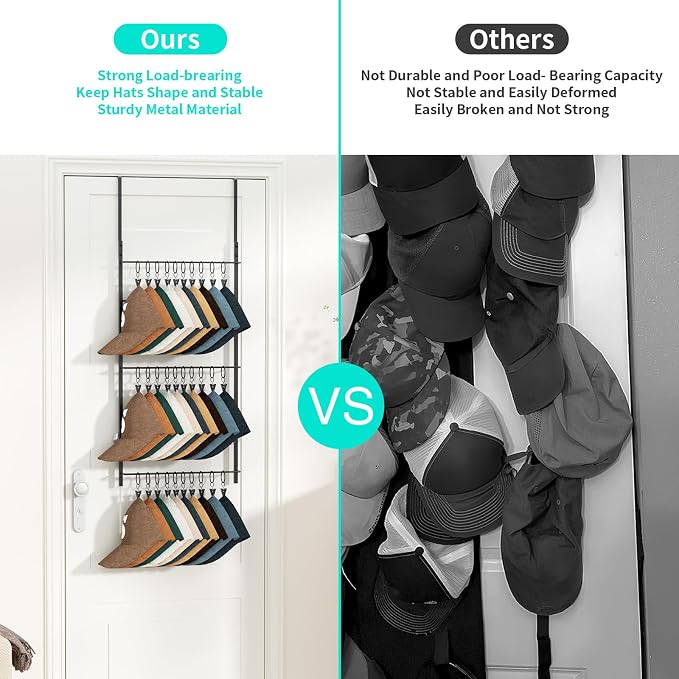 HapiRm Over Door Hat Rack - Image 3